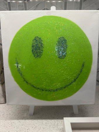 Green Happy Face by artist Teresa Green